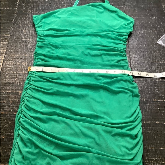 Lucy in the Sky One Shoulder Green Dress - Picture 3 of 7